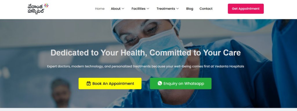Digital marketing agency in hyderabad-Client-vedanthahospitals